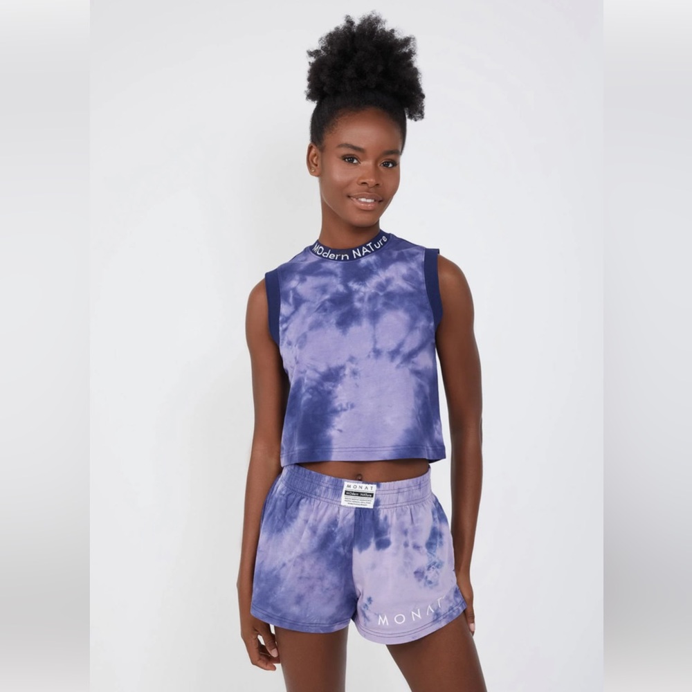 Modern Nature Tie Dye Shorts - Purple